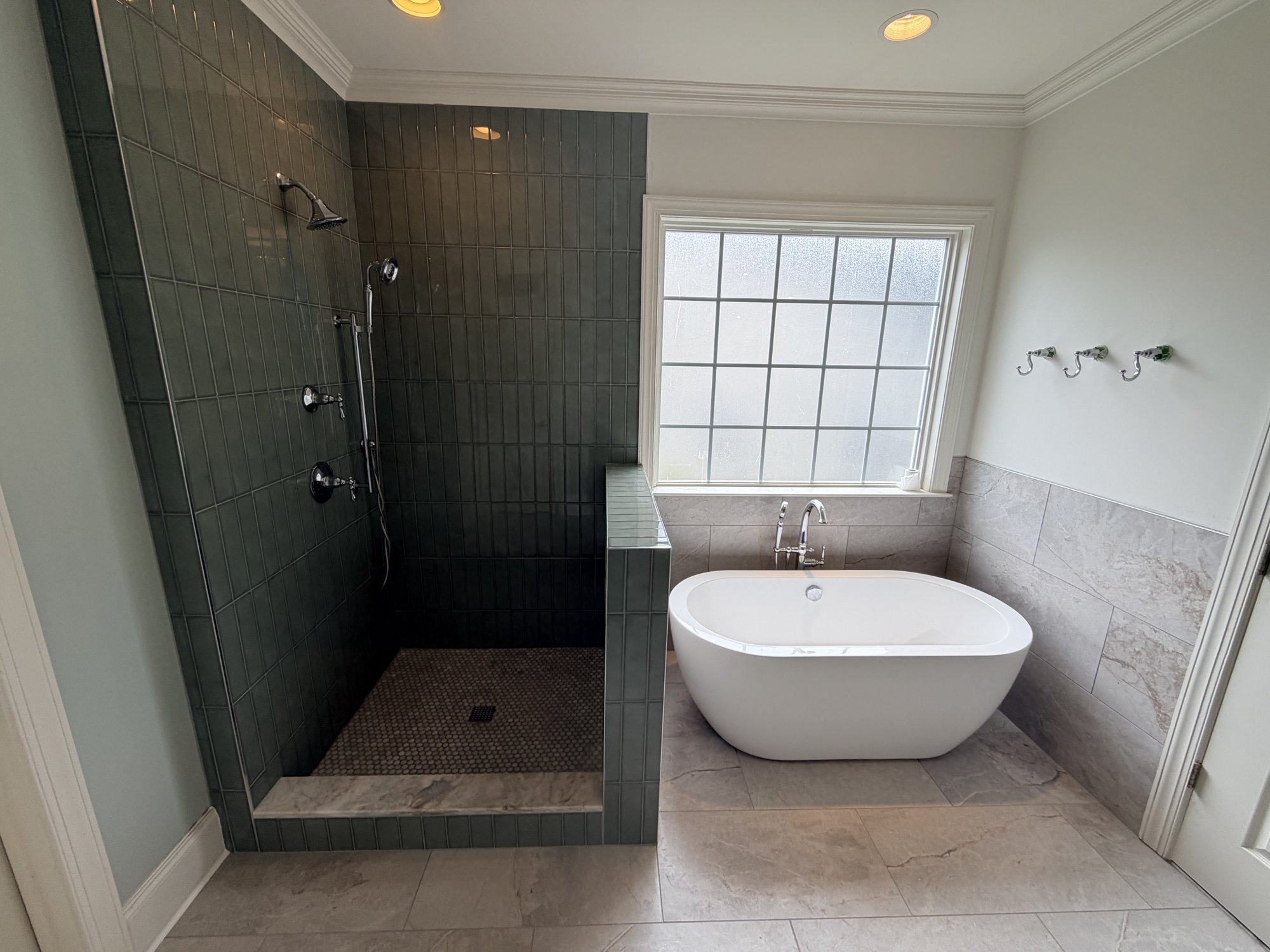 Walk-in shower & tub — Five Forks by Tile Yoda